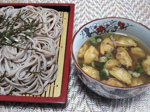 アサリの旨味たっぷりつゆでざる蕎麦☆